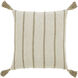Truden 20 inch Natural Linen and Dark Brown Linen Stripe Indoor Pillow