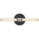 Kai LED 16.75 inch Black with Chrome accents Bath Light Wall Light, Linear