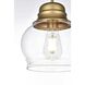 Kenna 1 Light 8 inch Satin Gold Pendant Ceiling Light