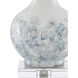 Myrtle 28 inch 150 watt White/Blue/Clear/Polished Nickel Table Lamp Portable Light