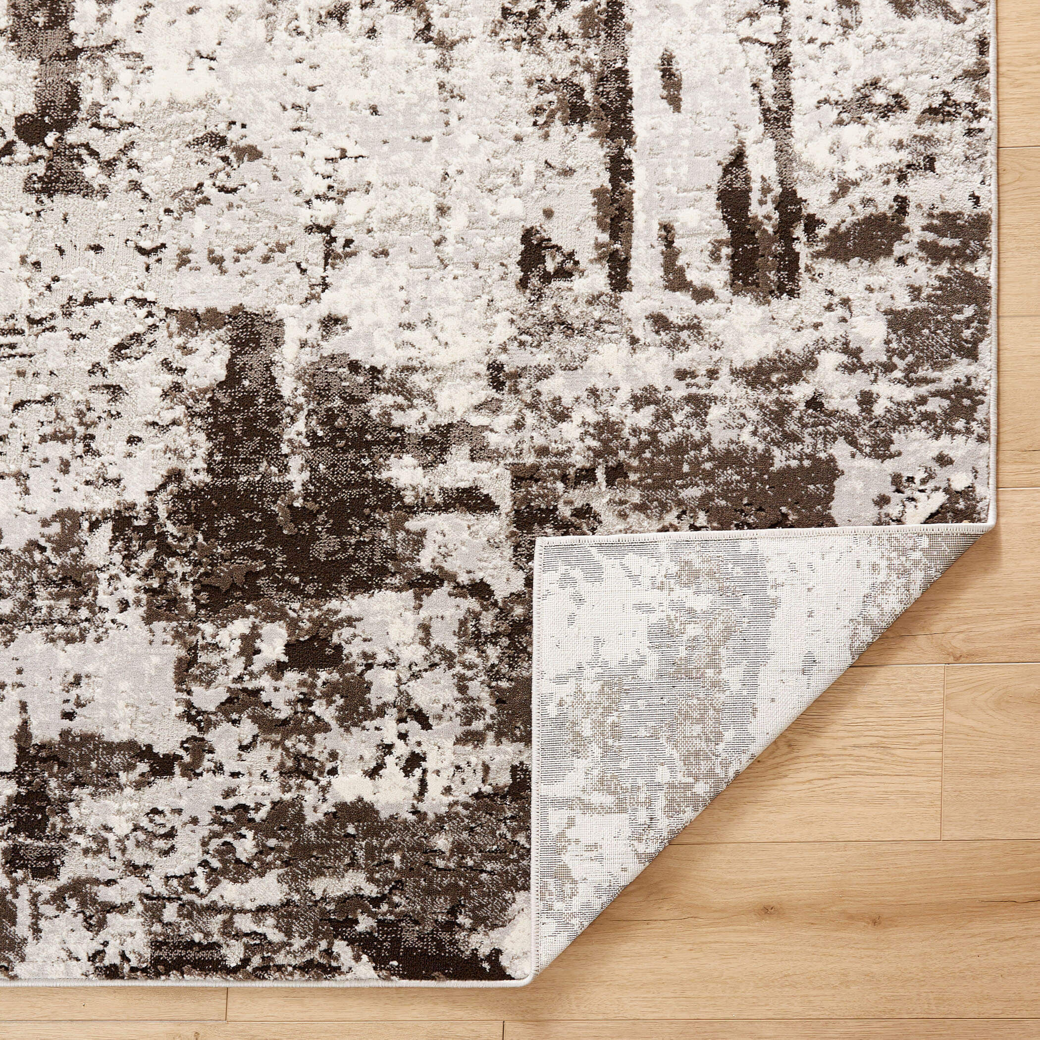 Ayda 90 X 63 inch Black/Grey Rug in 5 x 7