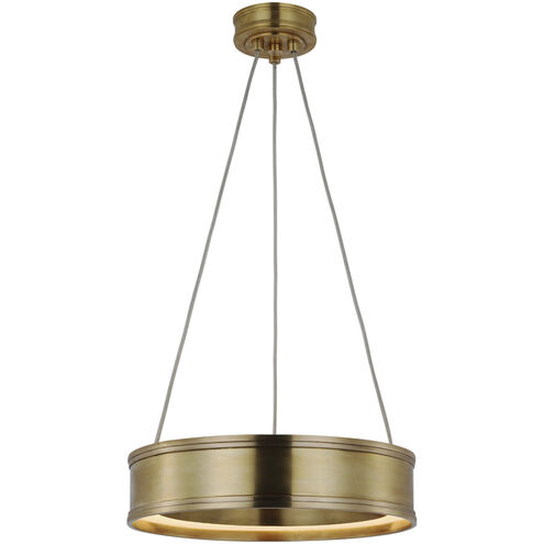 Chapman & Myers Connery LED 14 inch Antique-Burnished Brass Ring Pendant Ceiling Light