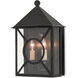 Ripley 2 Light 15.25 inch Midnight Outdoor Wall Sconce, Medium