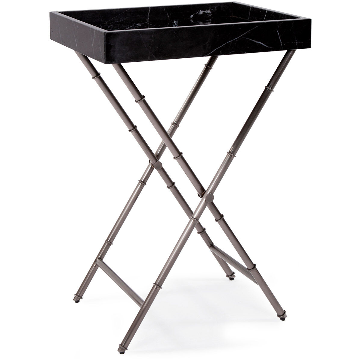 Talbot 25 X 17 inch Brushed Titanium Tray Table