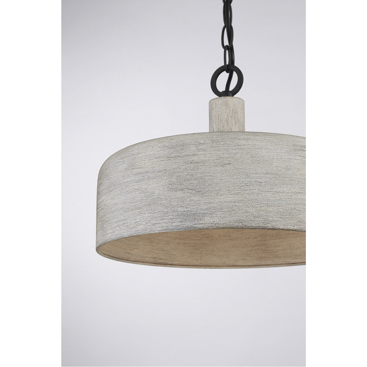 Farmhouse 1 Light 14 inch Weathered Gray with Black Pendant Ceiling Light