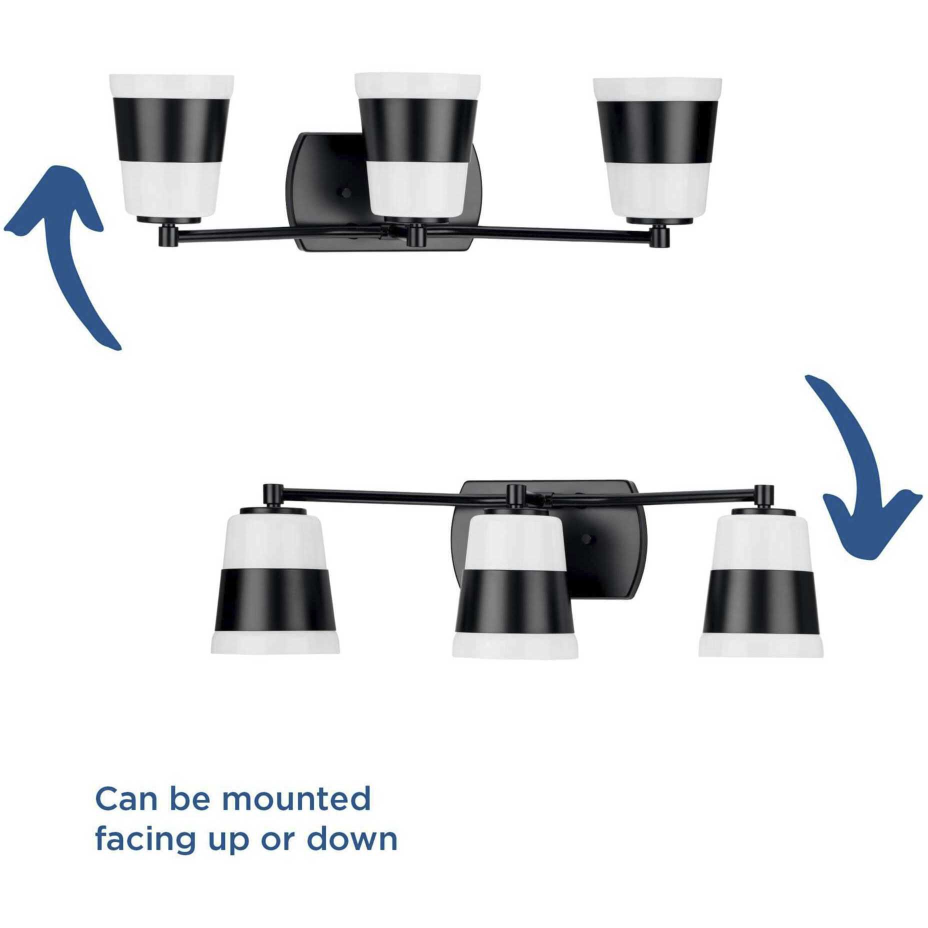 Haven 3 Light 24 inch Matte Black Bath Light Wall Light