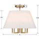 Westwood 5 Light 16 inch Vibrant Gold Semi Flush Ceiling Light