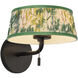 Alora Mood Scout 2 Light 8.13 inch Matte Black and Green Linen Wall/Vanity Light Wall Light