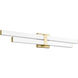 Zane LED 32 inch Modern Gold Vanity Wall Light