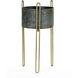Cameron Galvanized Metal/Gold Planter