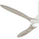 Sleek 60 inch Flat White with Bleached Seasoned Wood Blades Ceiling Fan