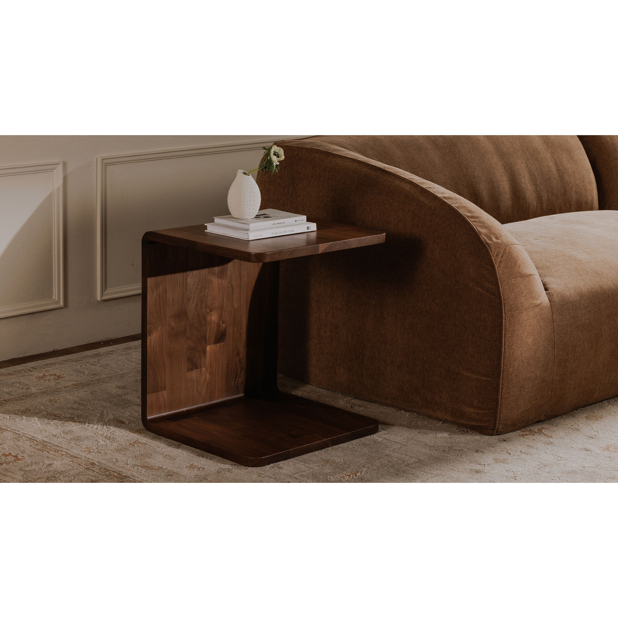 Carrie Side Table in Brown