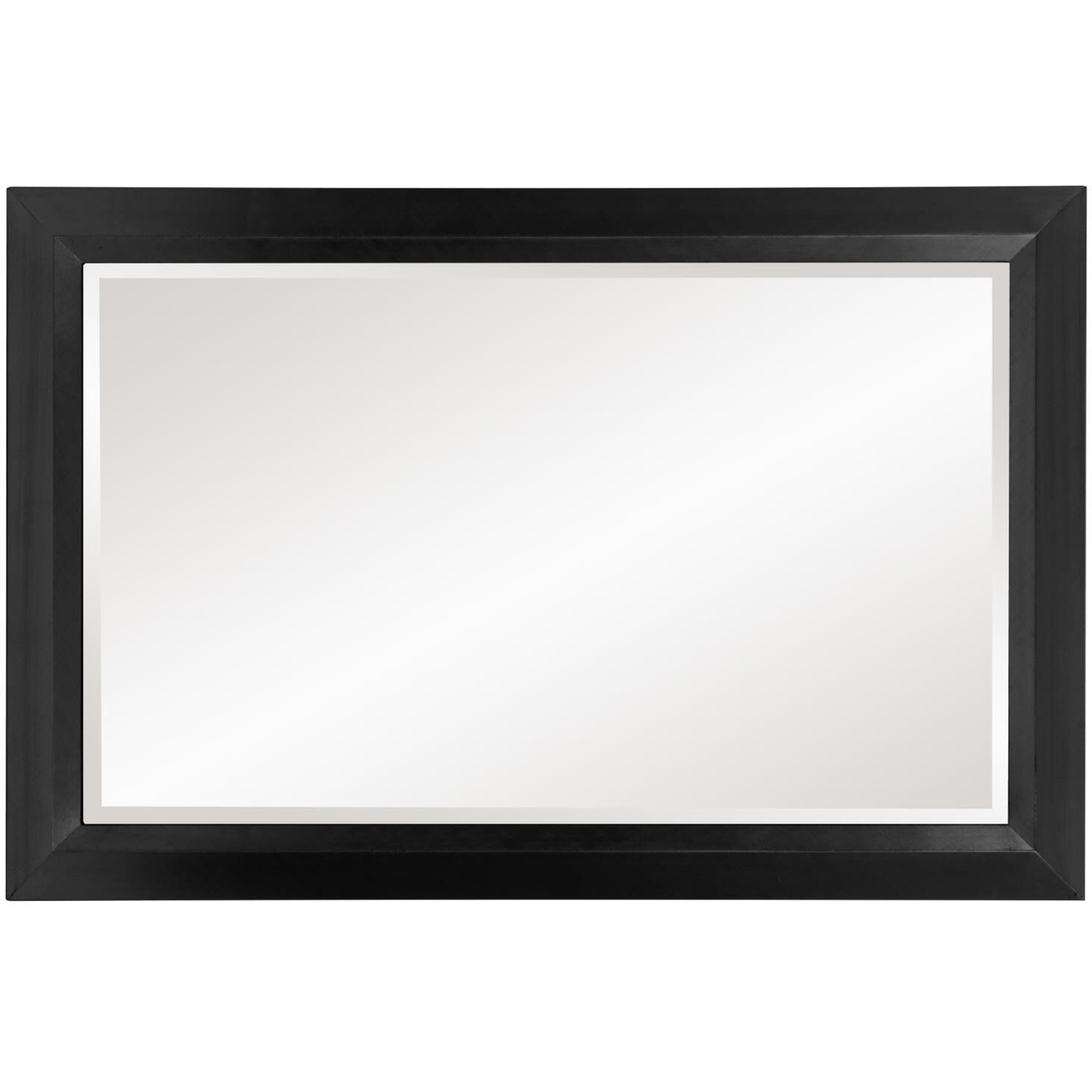Avery 42 X 28 inch Glossy Black Wall Mirror