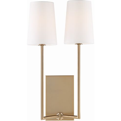 Lena 2 Light 10 inch Vibrant Gold Sconce Wall Light