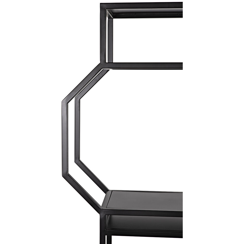 Downtown B Matte Black Bookcase