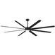 Stellar 96 Black with Silver Tip 45.13 inch each Fan Blade in Black with Silver Accents, 8