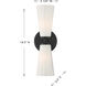 Contemporary 2 Light 5.13 inch Matte Black Wall Sconce Wall Light