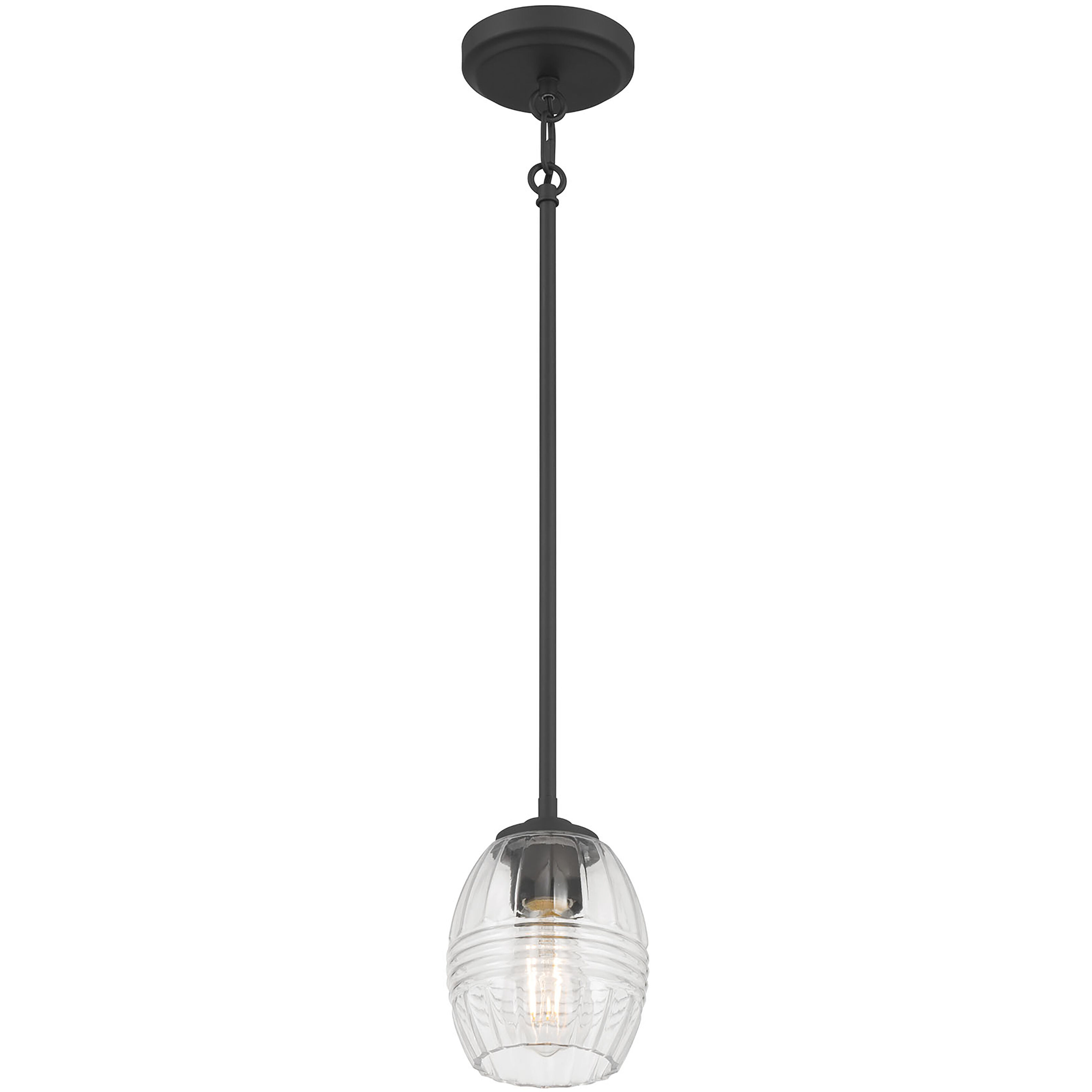 Miravelle 1 Light 5.25 inch Matte Black Mini Pendant Ceiling Light