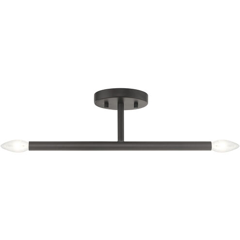 Copenhagen 2 Light 5.13 inch Bronze Semi-Flush Ceiling Light