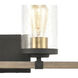 Geringer 4 Light 30 inch Charcoal with Beechwood and Burnished Brass Vanity Light Wall Light