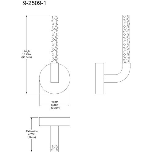 Del Mar LED 5.25 inch Warm Brass Wall Sconce Wall Light