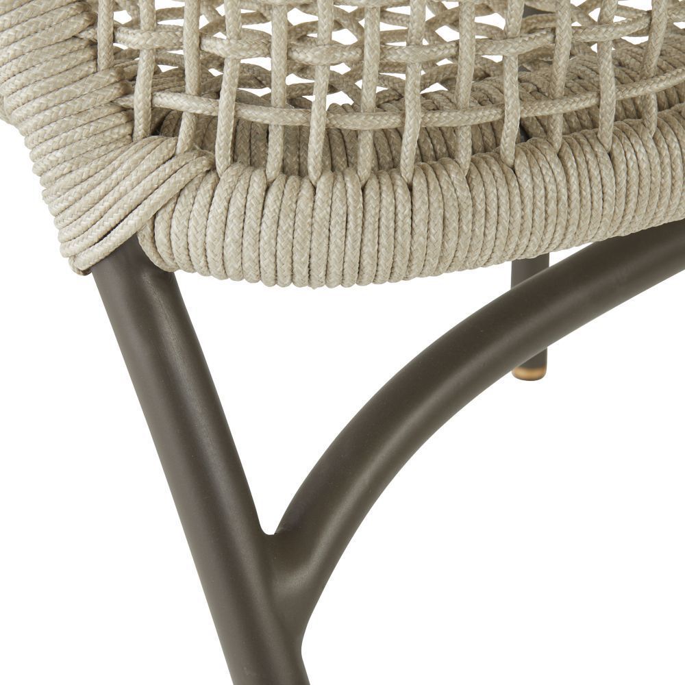 Enzo Buff and Blackened Bronze Outdoor Dining Chair