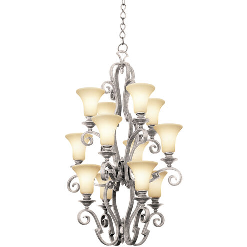 Ibiza 12 Light 29 inch Pearl Silver Foyer Light Ceiling Light in Ecru (1209)