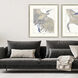 Plumage Beige and Blue and White Framed Art