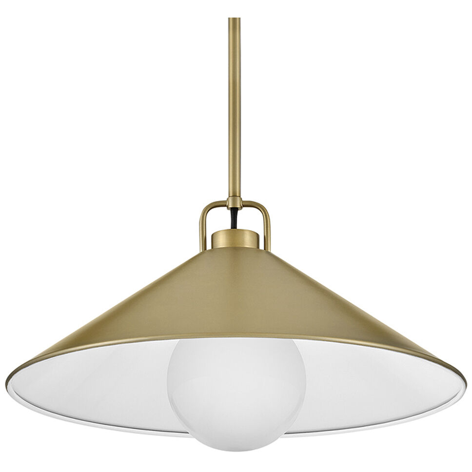 Milo LED 16 inch Lacquered Brass Pendant Ceiling Light