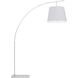 Cloister 87 inch 75 watt Brushed Nickel and White Floor Lamp Portable Light, Large