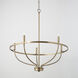 Greyson 5 Light 29 inch Aged Brass Chandelier Ceiling Light