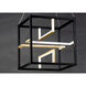Chamber LED 23.75 inch Black and Gold Single Pendant Ceiling Light