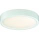 John LED 8 inch White Flush Mount Ceiling Light, Outdoor