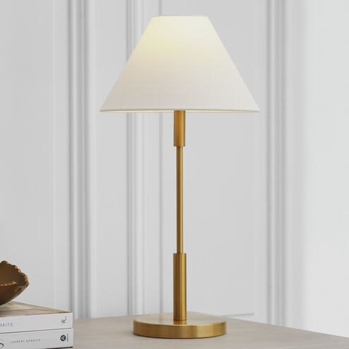 Drew & Jonathan Porteau 23 inch 9.00 watt Satin Brass Table Lamp Portable Light