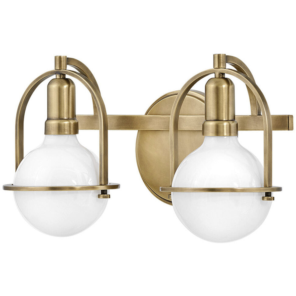 Somerset 2 Light 16 inch Heritage Brass Vanity Light Wall Light