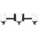 Kemal 3 Light 24 inch Midnight Black Wall Bath Fixture Wall Light