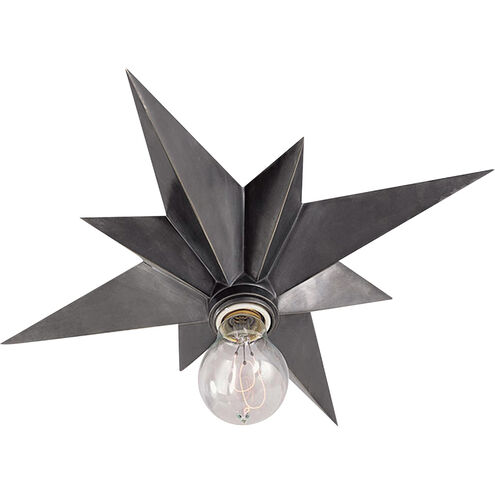 Eric Cohler Star Flush Mount Ceiling Light in Antique Silver