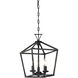 Townsend 3 Light 10 inch Matte Black Pendant Ceiling Light, Essentials