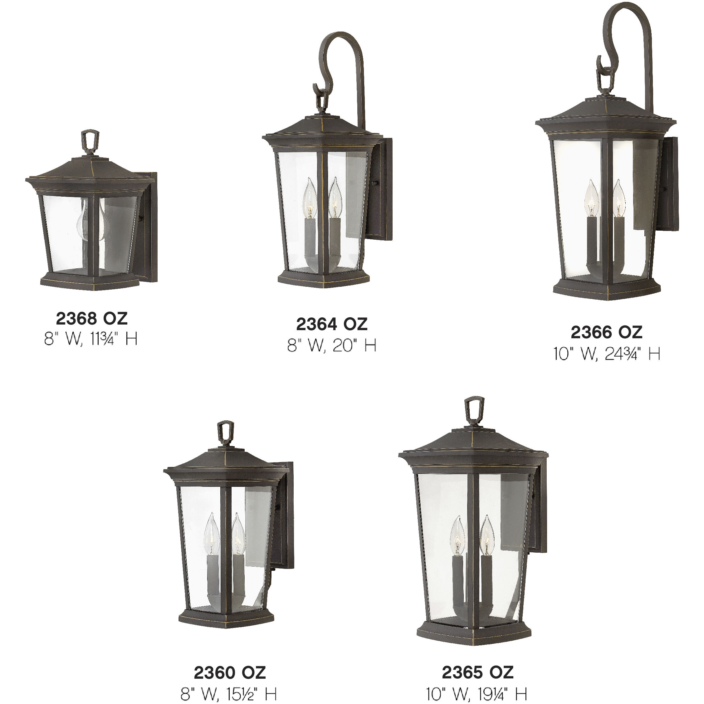 Bromley Outdoor Wall Mount Lantern in Oil Rubbed Bronze