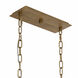 Cosmos 10 Light 50 inch Havana Gold Linear Pendant Ceiling Light, Smithsonian Collaboration
