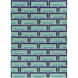 Paddington 132 X 96 inch Teal, Navy, Mint, Cream Rug