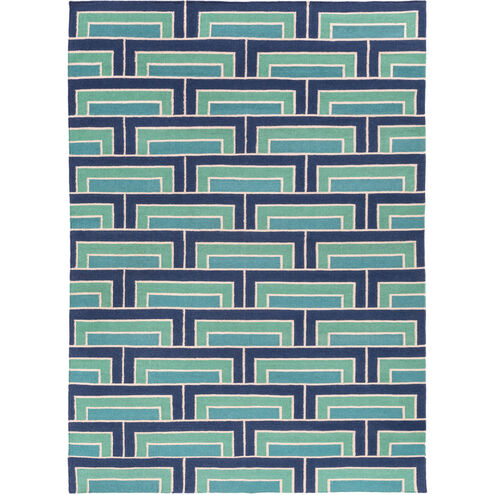 Paddington 132 X 96 inch Teal, Navy, Mint, Cream Rug