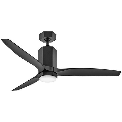 Facet 52 inch Matte Black Fan, Dual Mount