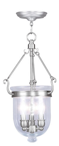Jefferson 3 Light 10 inch Brushed Nickel Chain Lantern