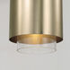 Weller 1 Light 11.5 inch Matte Brass Pendant Ceiling Light