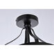 Janet 1 Light 10 inch Black Flush Mount Ceiling Light