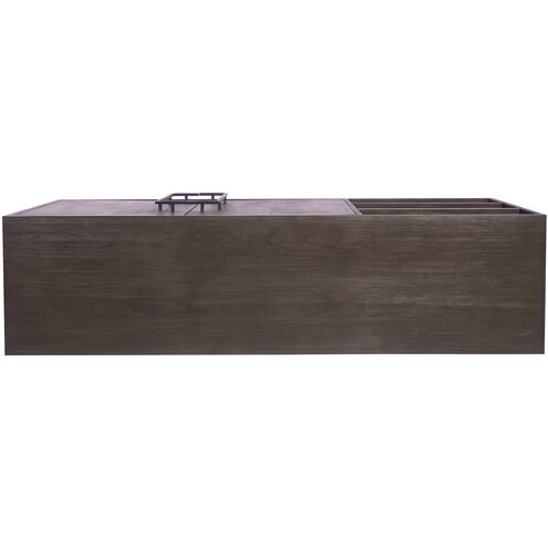 Seaton 65 X 17 inch Warm Toffee with Black Credenza