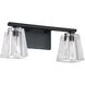 Valentin 2 Light 15 inch Matte Black Vanity Light Wall Light