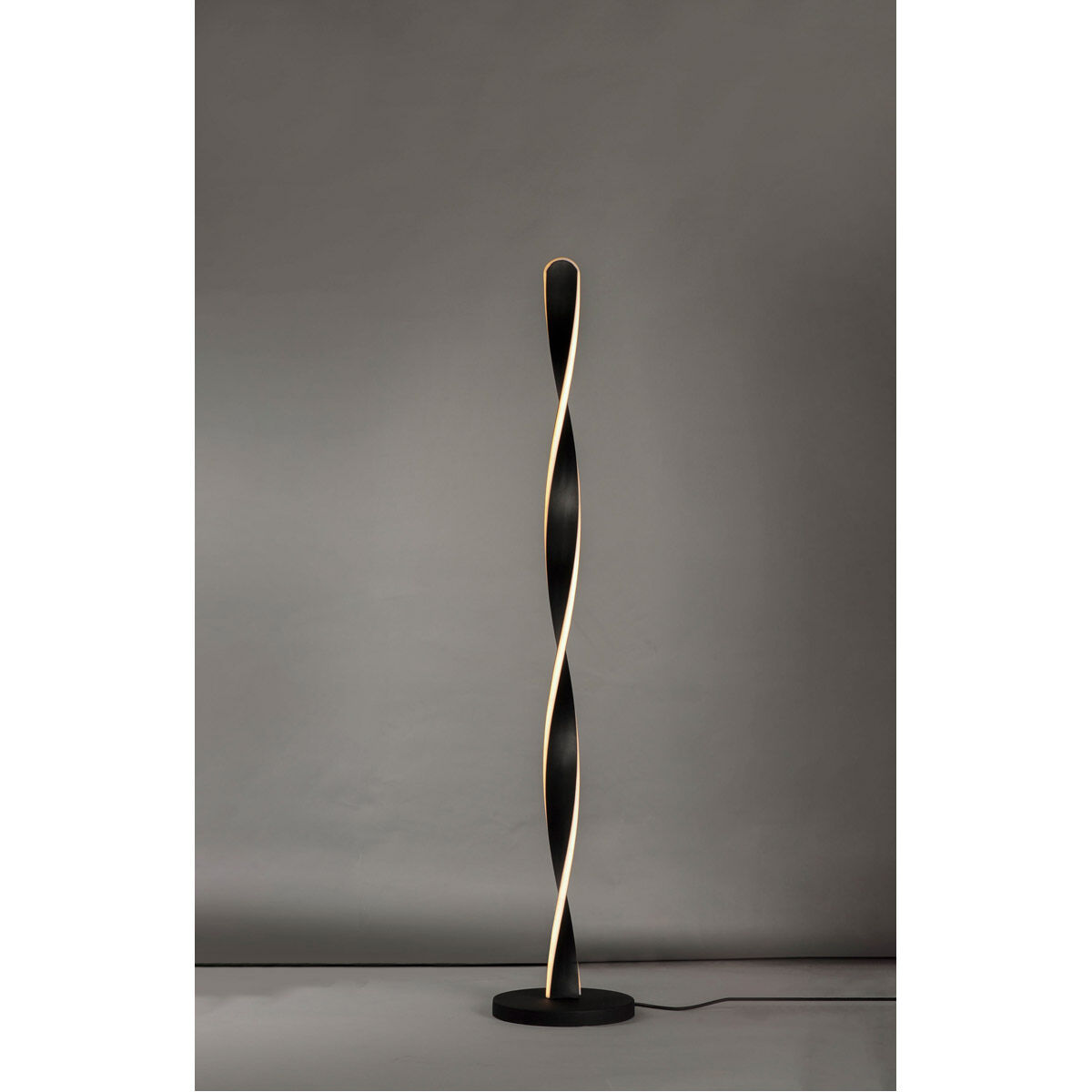 Pirouette 48 inch 40 watt Black Floor Lamp Portable Light