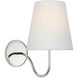 Amber Lewis Lyndsie LED 6 inch Polished Nickel Sconce Wall Light, Small